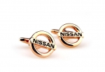 Запонки Nissan золотые