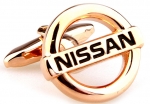Запонки Nissan золотые